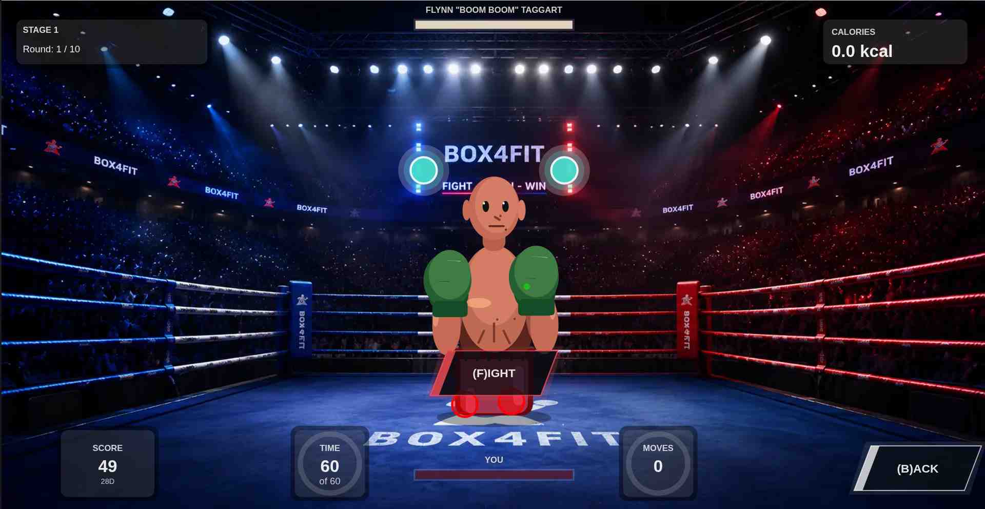 Box4Fit competitive boxing fight mode screenshot
