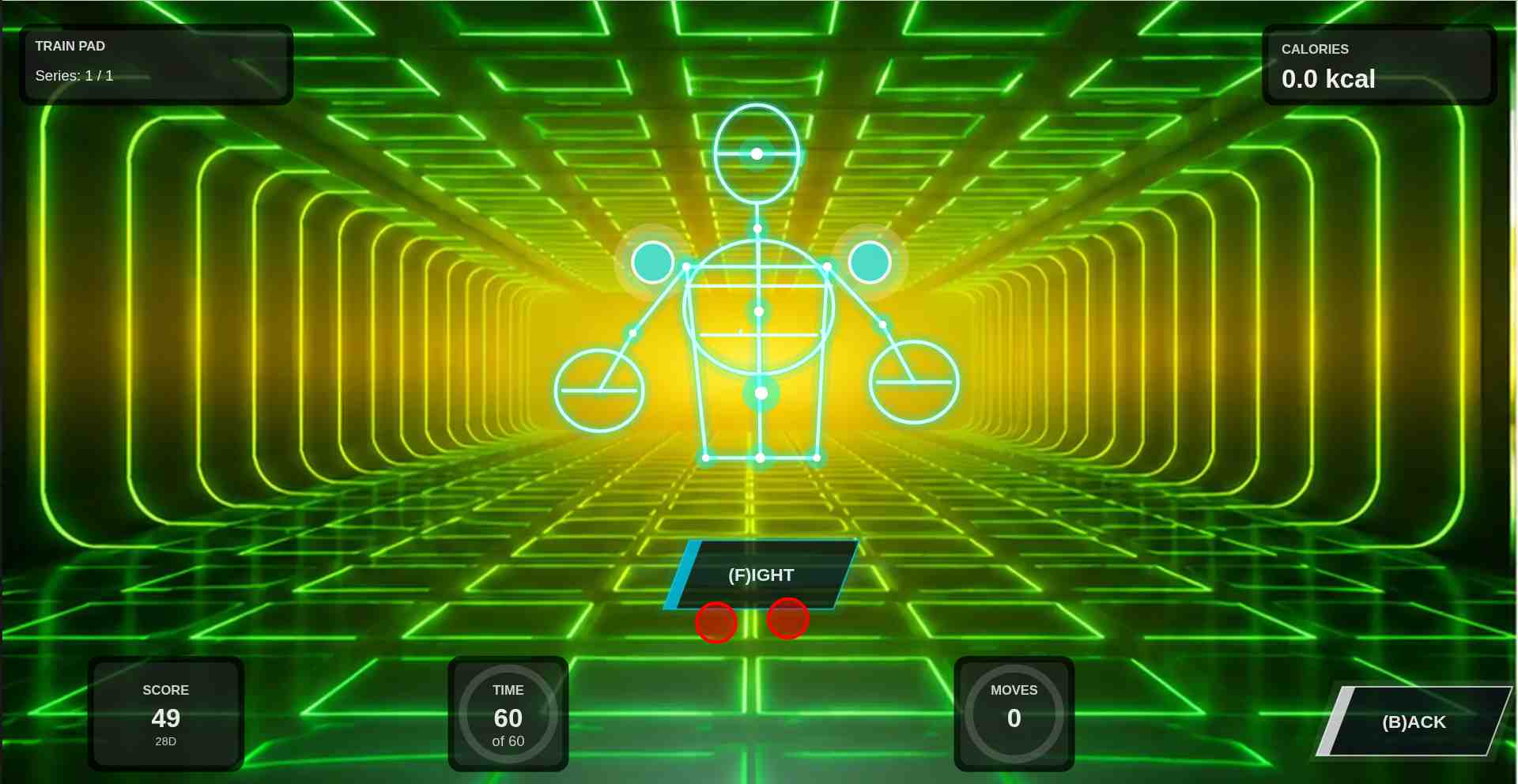 Box4Fit boxing pad and timing drill screenshot