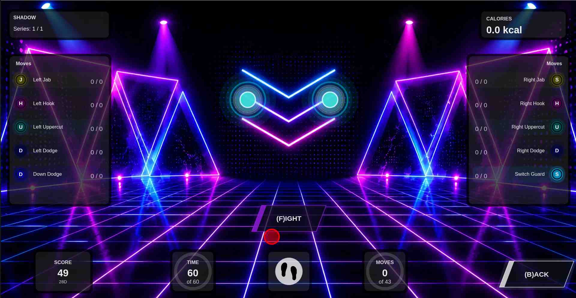 Box4Fit shadow boxing training mode screenshot